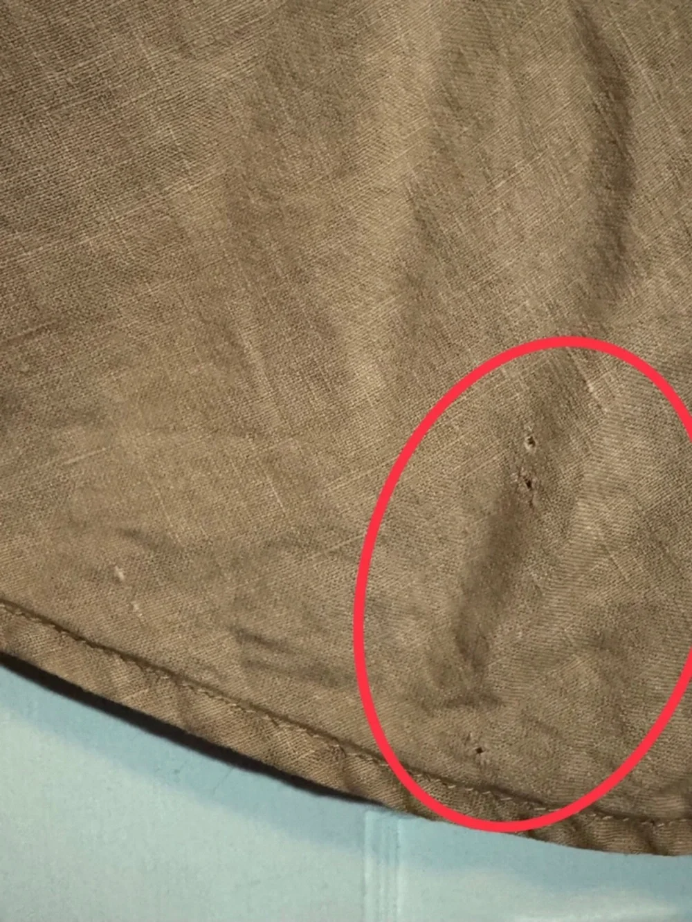 Len Ok Size Small Cream Linen Midi Length Skirt Boho Western Cottagecore Hippie - Picture 4 of 6